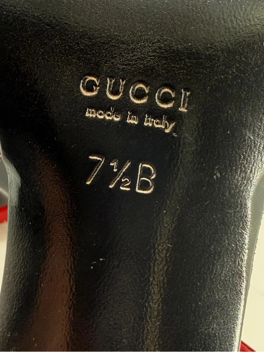 Gucci Patent Leather Slingback Pumps Red Size 7.5 - Picture 9 of 9